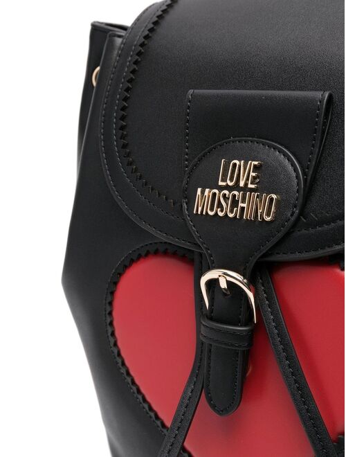 Love Moschino embossed-heart faux-leather backpack