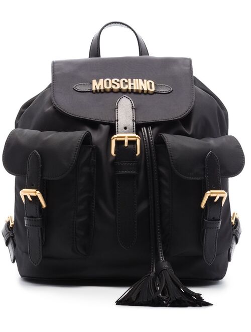 Moschino logo-lettere backpack