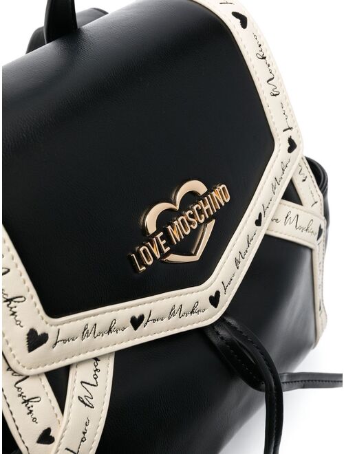 Love Moschino logo-trim drawstring backpack