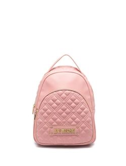 logo-plaque quilted backpack
