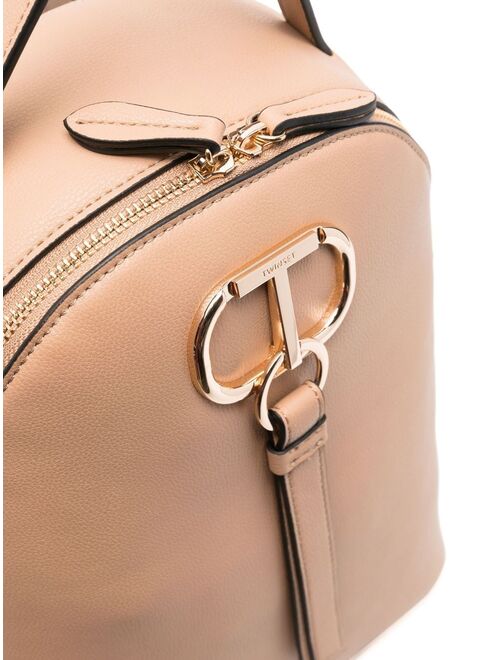 TWINSET logo-plaque zip-around backpack