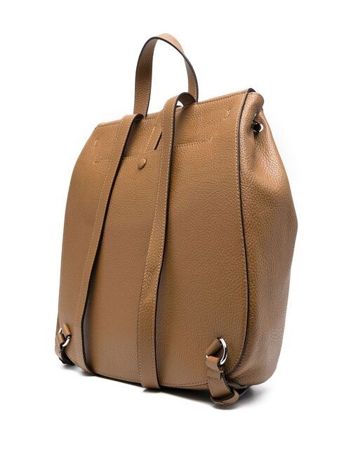 Coccinelle grained buckle-fastening backpack