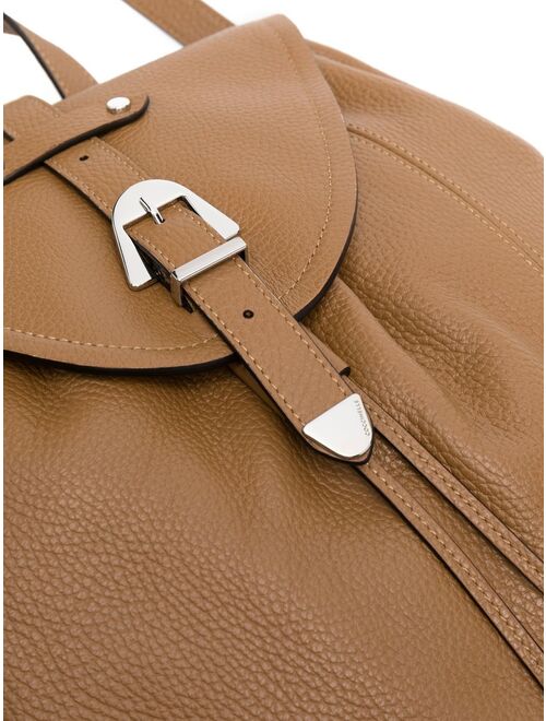 Coccinelle grained buckle-fastening backpack