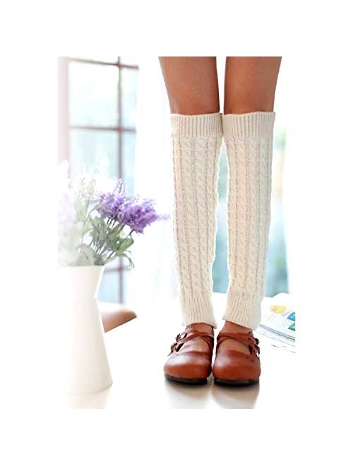 peony man Leg Warmers Women's Fashion Knitted Crochet Long Boot Socks