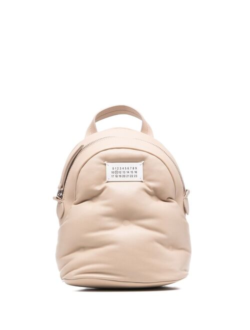 Maison Margiela quilted logo patch backpack