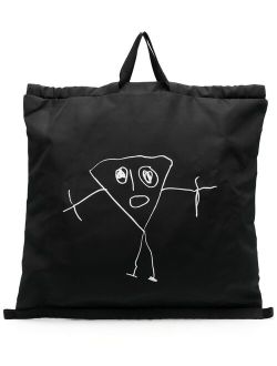 Plan C graphic-print oversized backpack