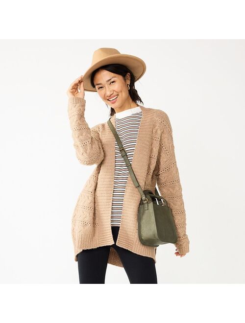 Women's Sonoma Goods For Life Plush Cable Cardigan