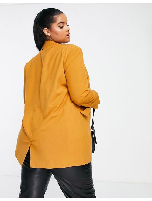 Asos Design Curve perfect blazer in honey brown
