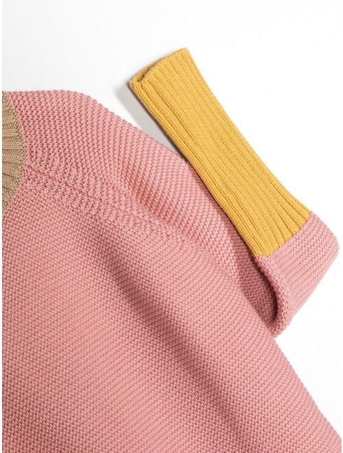 Il Gufo colour-blocked cotton jumper