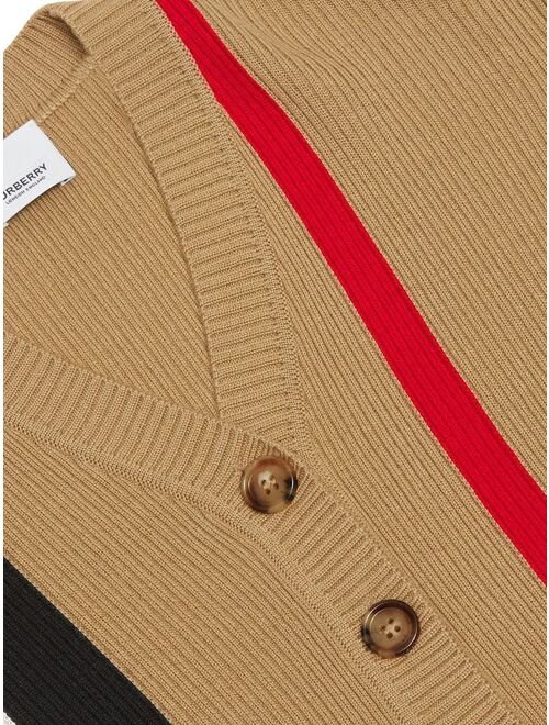 Burberry Kids Icon-Stripe button-fastening cardigan