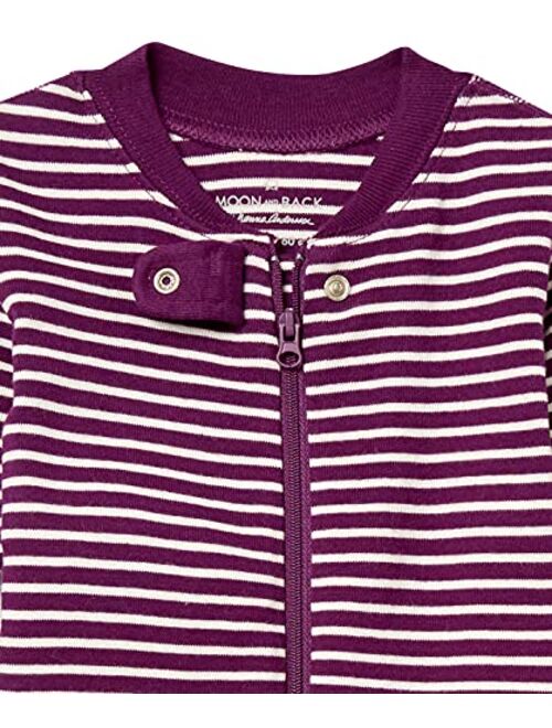 Moon and Back by Hanna Andersson Baby Girls' one-Piece Organic Cotton Footless Pajamas