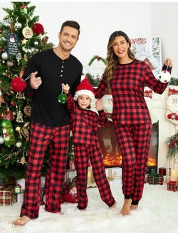 Matching Family Christmas Pajama Sets Womens Mens Kids Pjs Long Sleeve Sleepwear Holiday Lounge Sets