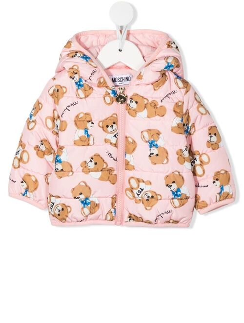 Moschino Kids teddy-bear print jacket