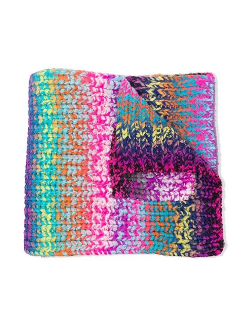 Stella McCartney Kids multicolour-knit scarf