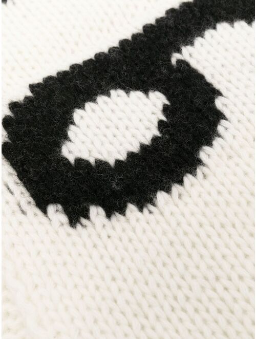 MM6 Maison Margiela Kids logo-print knit scarf