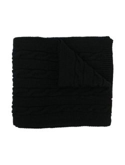 Off-White Kids Off Cable virgin wool scarf