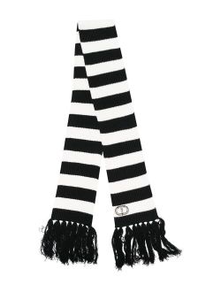 TWINSET Kids crystal-logo striped knit scarf