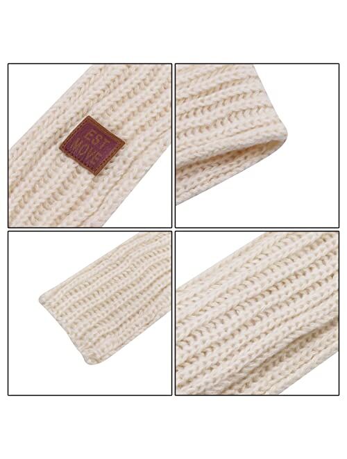 Rarityus Kids Knitted Scarf Fashion Solid Color Toddler Soft Warm Scarves Neck Warmer Winter for Girls Womens
