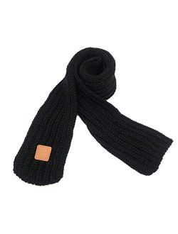 Mia Garment Kids Knitted Scarf Winter Fashion Solid Color Toddler Baby Scarves Wrap Neck Warmer