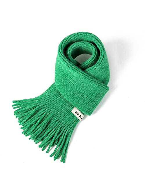 Bearun Kids Knit Scarf Winter Fashion Solid Color Toddler Baby Scarves Neck Warmer Tassel Scarf for Boys Girls