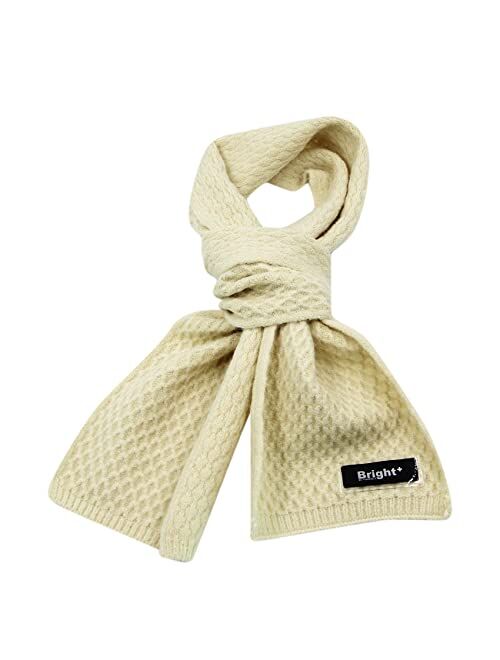 Rarityus Kids Knitted Scarf FashionWinter Warm Scarves Solid Color Toddler Soft Warm Scarves for Boys Girls