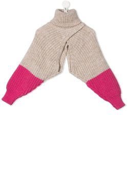 cut-out panelled jumper