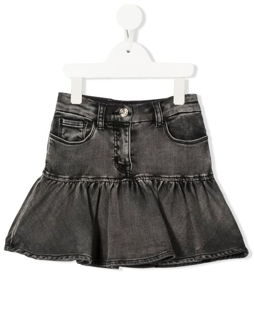Monnalisa x Disney ruffled denim skirt