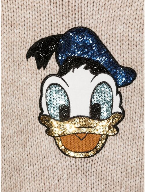 Monnalisa Donald Duck-motif sequin-embellished jumper
