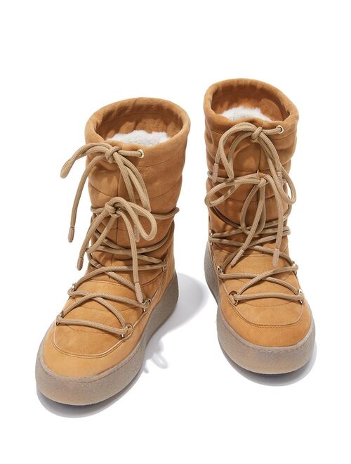Ltrack lace-up moon boots