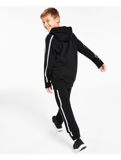 Calvin Klein Big Boys Full-Zip Logo Hoodie with Taping Detail