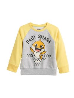 Toddler Boy Jumping Beans Baby Shark "Doo Doo Doo" Fleece Raglan Graphic Sweatshirt