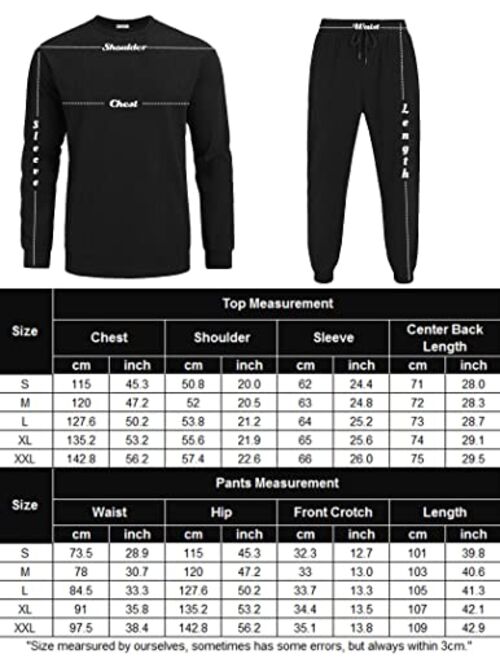 COOFANDY Men's Tracksuit 2 Piece Sweatsuit Set Long Sleeve Pullover Athletic Suit For Sports Casual Fitness Jogging