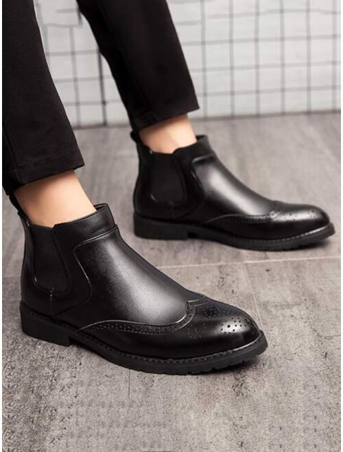 Shein Men Minimalist Slip-On Boots