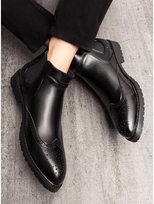 Shein Men Minimalist Slip-On Boots