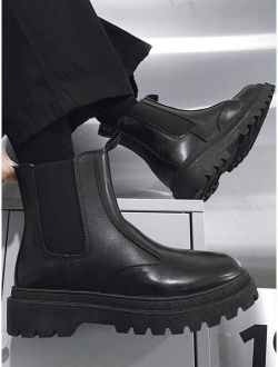 Kuangbang Shoes Men Minimalist Slip On Chelsea Boots