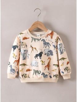 Toddler Boys Allover Animal Print Sweatshirt