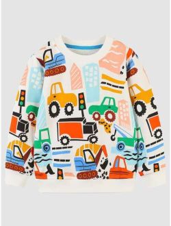 Toddler Boys Car Print Sweatshirt