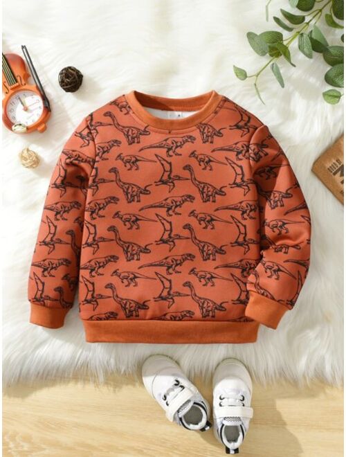 Shein Toddler Boys Dinosaur Print Sweatshirt