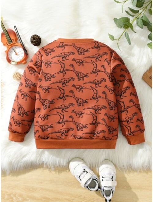 Shein Toddler Boys Dinosaur Print Sweatshirt