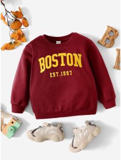 Toddler Boys Letter Graphic Sweatshirt