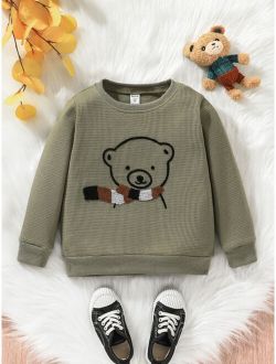 Toddler Boys Bear Pattern Sweatshirt