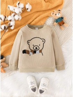 Toddler Boys Bear Pattern Sweatshirt