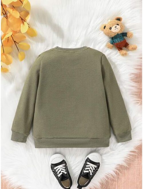 Shein Toddler Boys Bear Pattern Sweatshirt