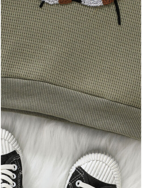 Shein Toddler Boys Bear Pattern Sweatshirt