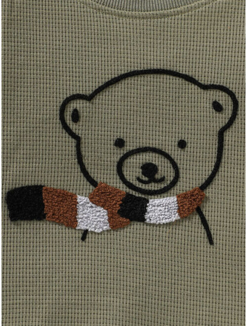 Shein Toddler Boys Bear Pattern Sweatshirt