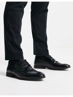 plain formal lace up brogues in black