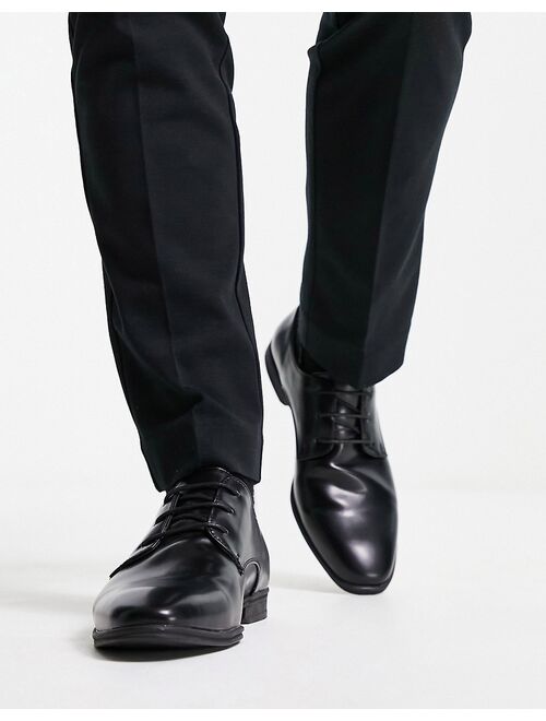 New Look plain formal lace up brogues in black