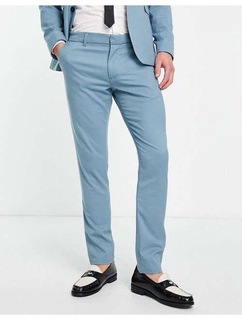 New Look skinny suit pants in turquoise
