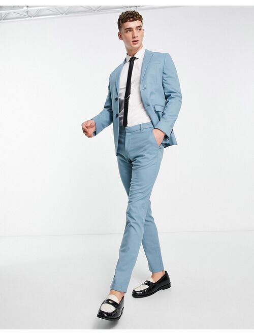 New Look skinny suit pants in turquoise