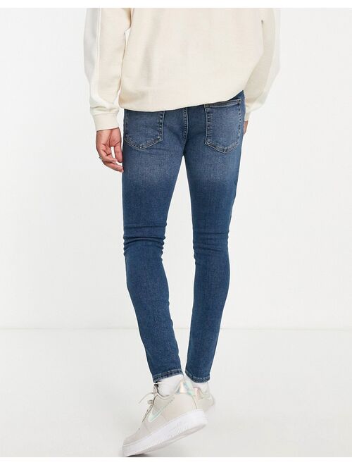 New Look super skinny jeans in mid blue